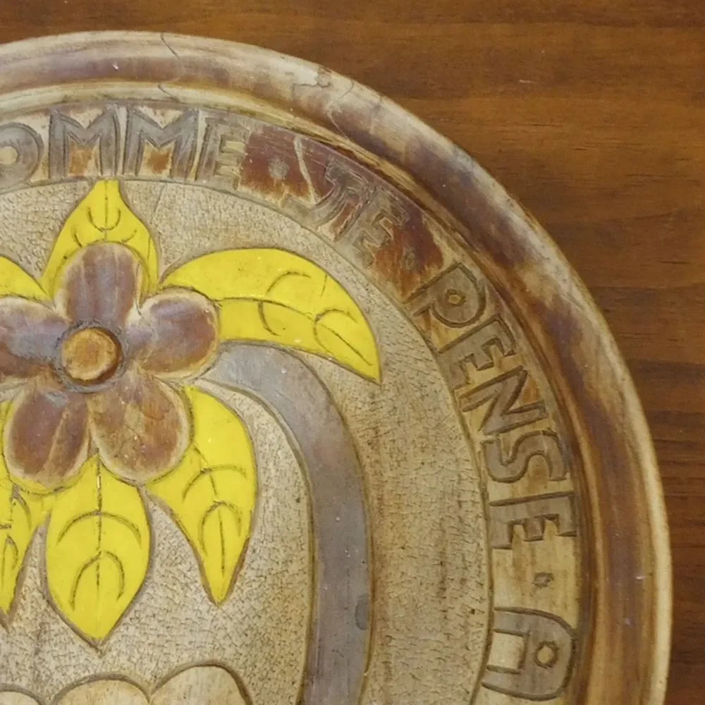 Haiti Wood Folk Art Plate - 